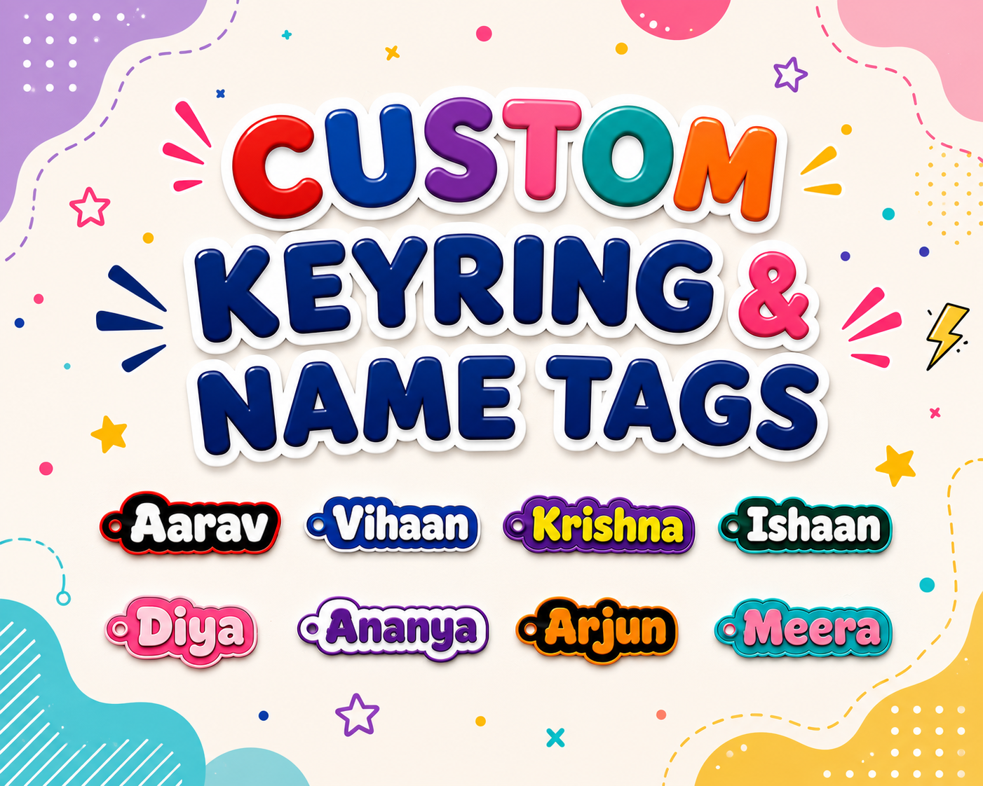 Custom Keyring and Name Tags