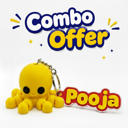 Personalized Name Tag & Keyring Combo