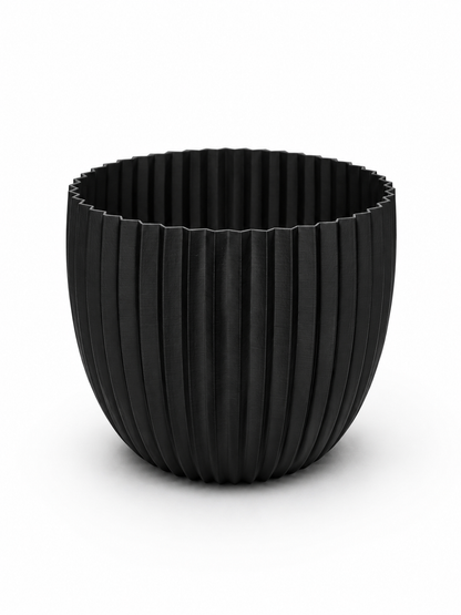 Modern Ribbed Decorative Vase