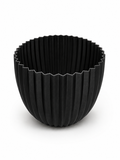 Modern Ribbed Decorative Vase