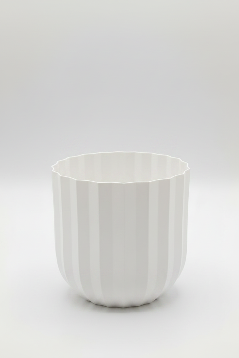 Modern Ribbed Planter Pot