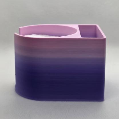 makeup pad holder in gradient pink and purple