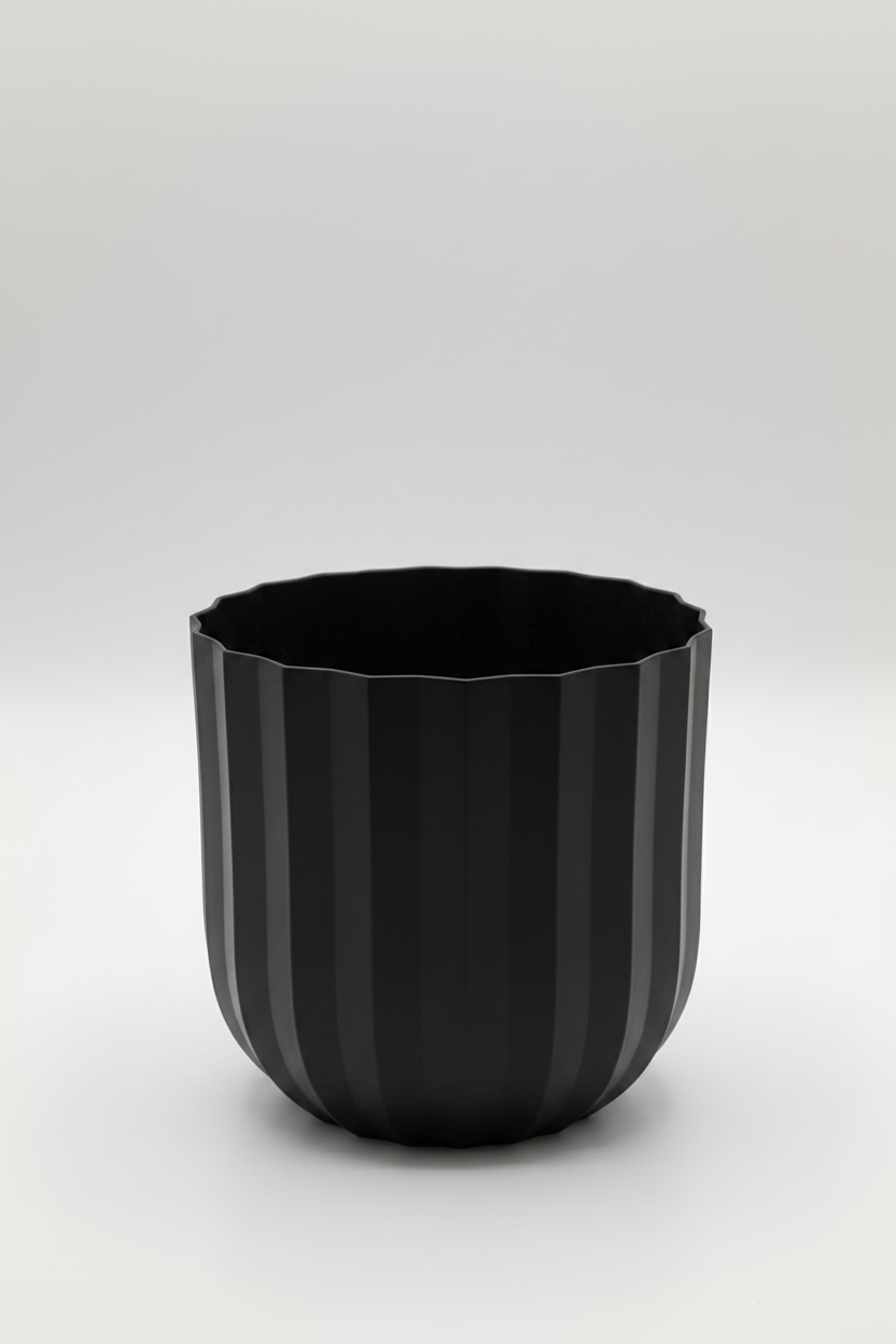 Modern Ribbed Planter Pot