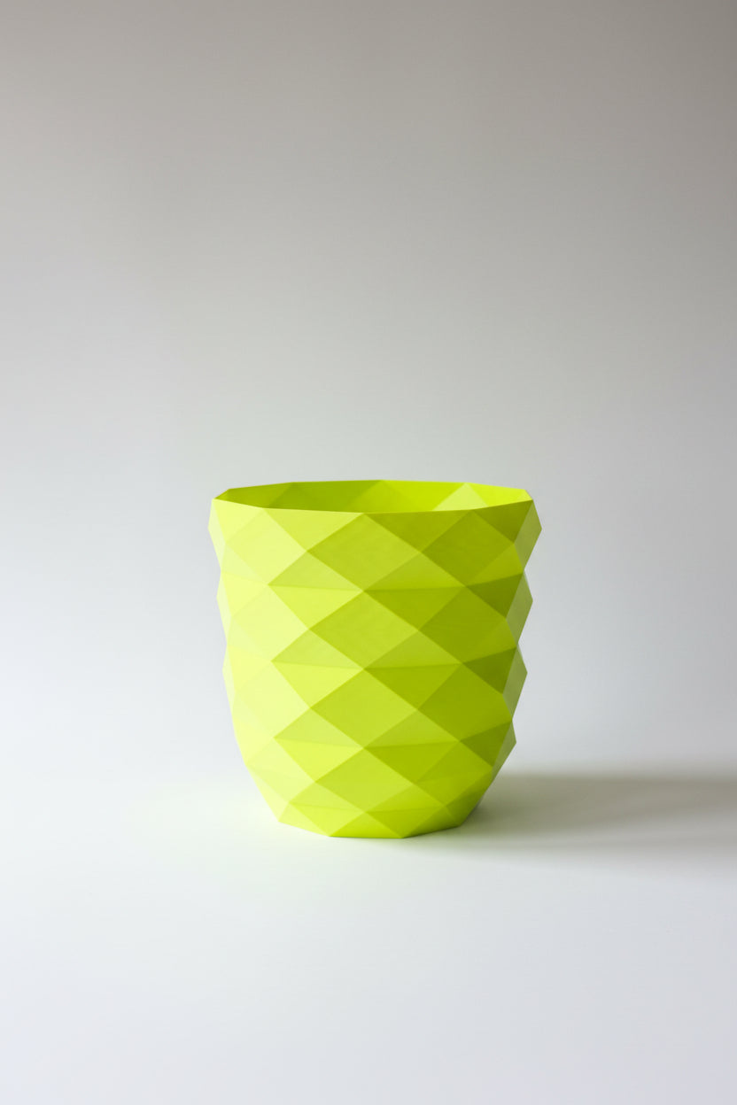Fluorescent Green Geometrical Pot