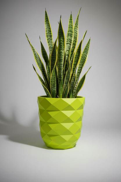 Fluorescent Green Geometrical Pot