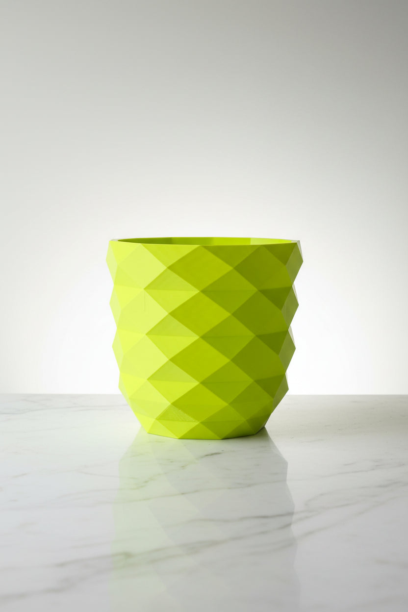 Fluorescent Green Geometrical Pot