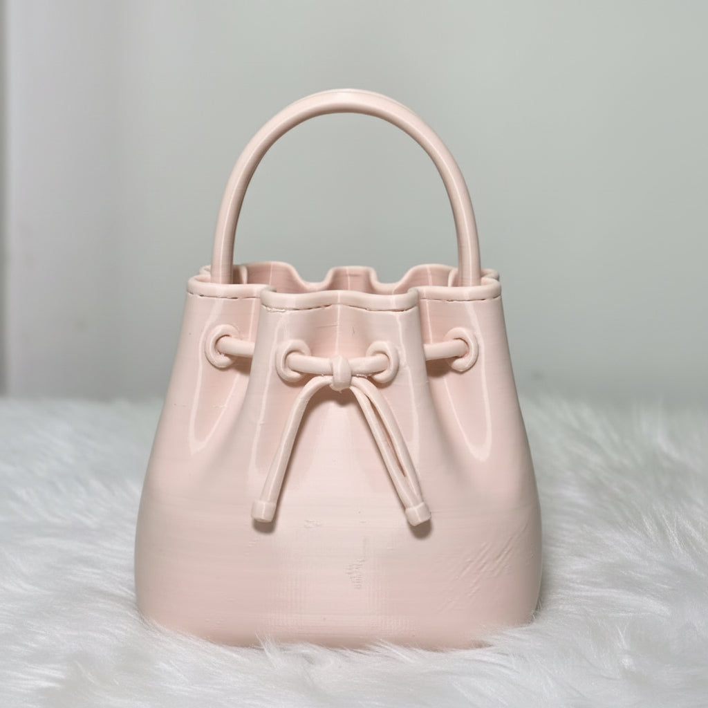 Bag shaped makeup holder